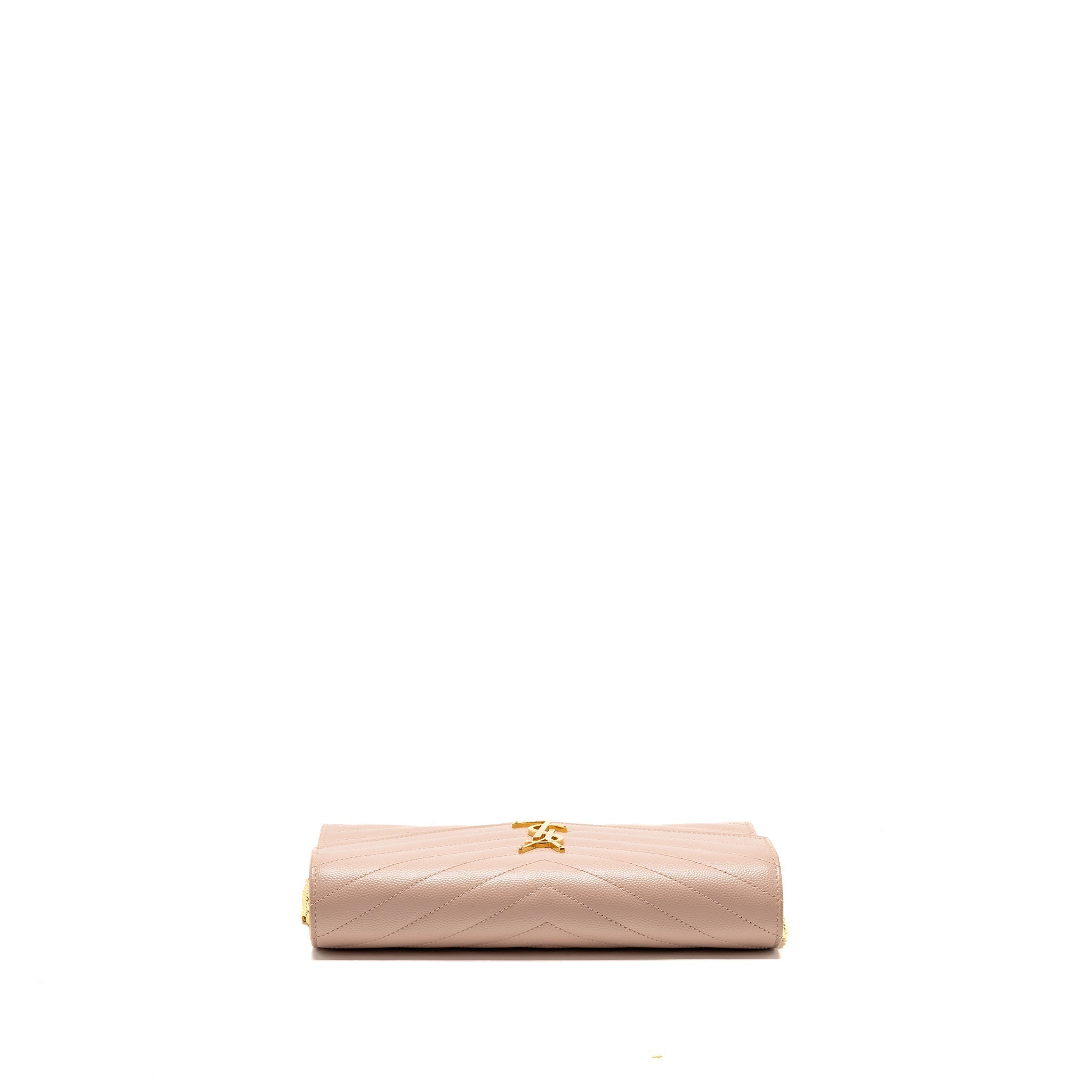 saint-laurent-ysl-matelasse-chain-wallet-grained-calfskin-pale-blush-ghw