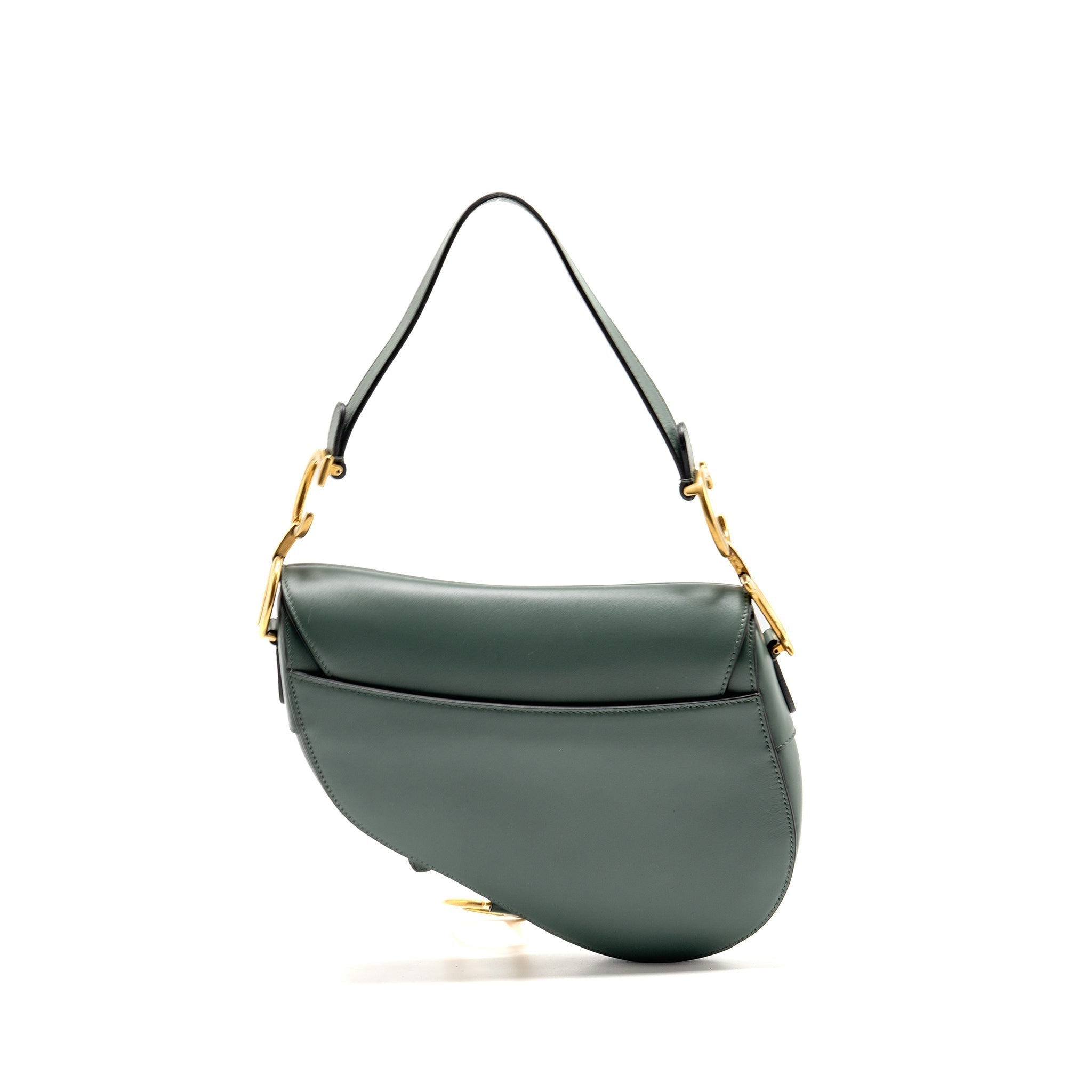 dior-medium-saddle-bag-calfskin-dark-green-ghw