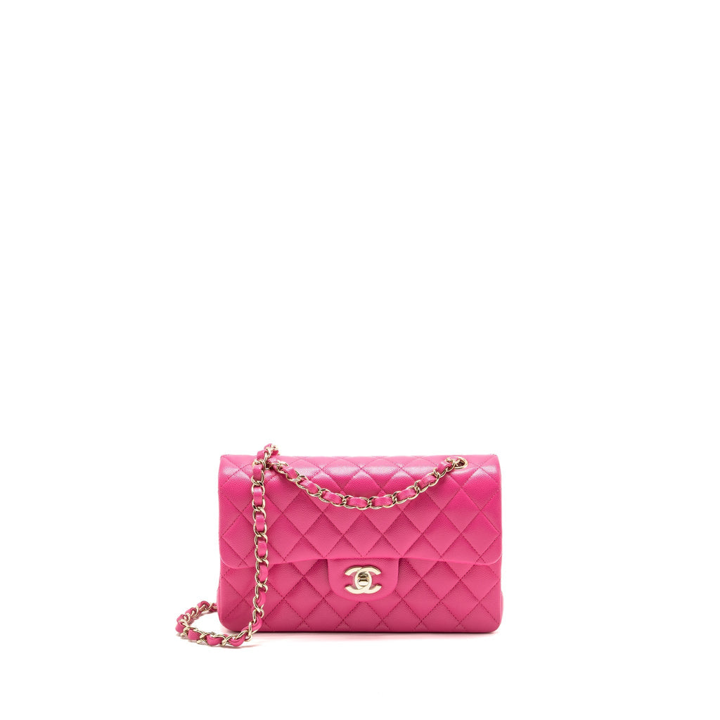 chanel-small-classic-double-flap-bag-caviar-pink-lghw-microchip