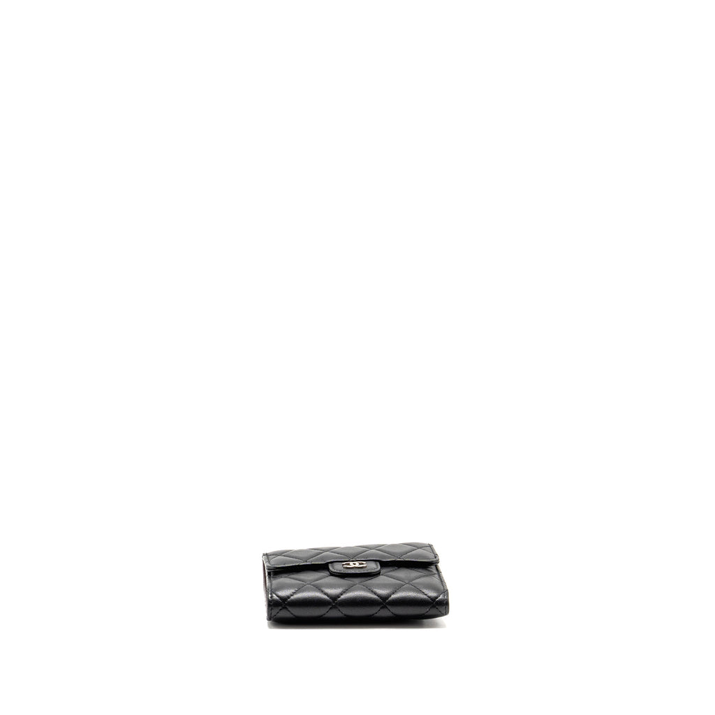 chanel-small-classic-flap-wallet-lambskin-black-shw