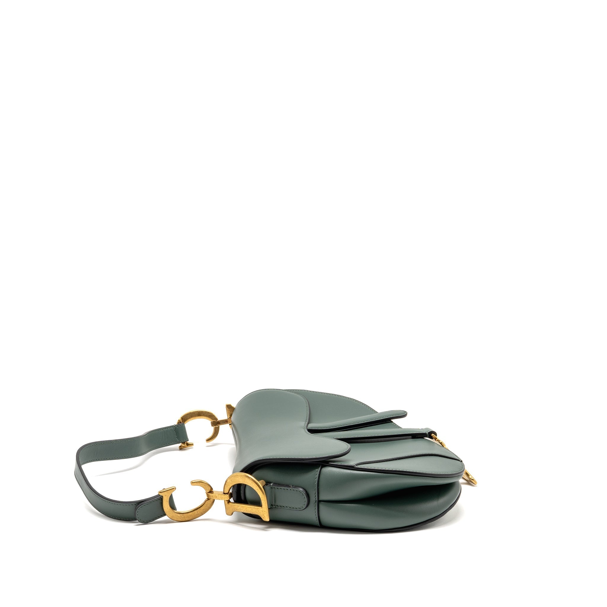 dior-medium-saddle-bag-calfskin-dark-green-ghw
