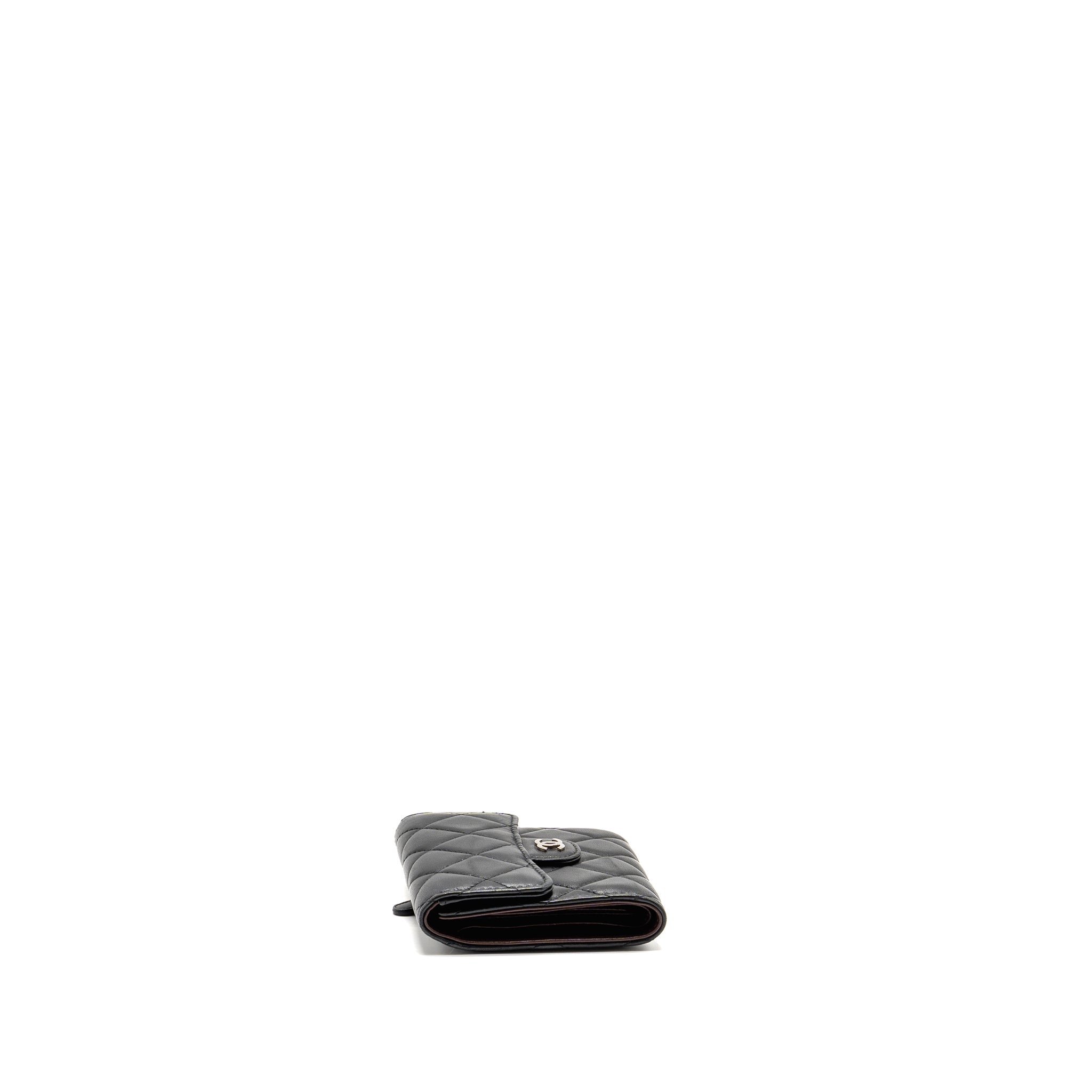 chanel-small-classic-flap-wallet-lambskin-black-shw