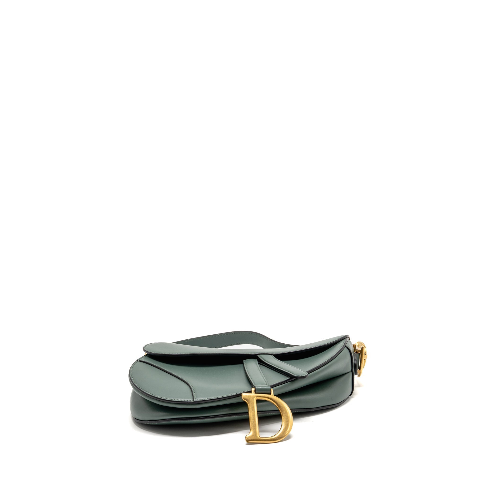 dior-medium-saddle-bag-calfskin-dark-green-ghw