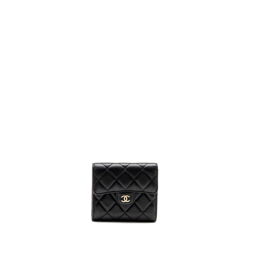 chanel-small-classic-flap-wallet-lambskin-black-shw