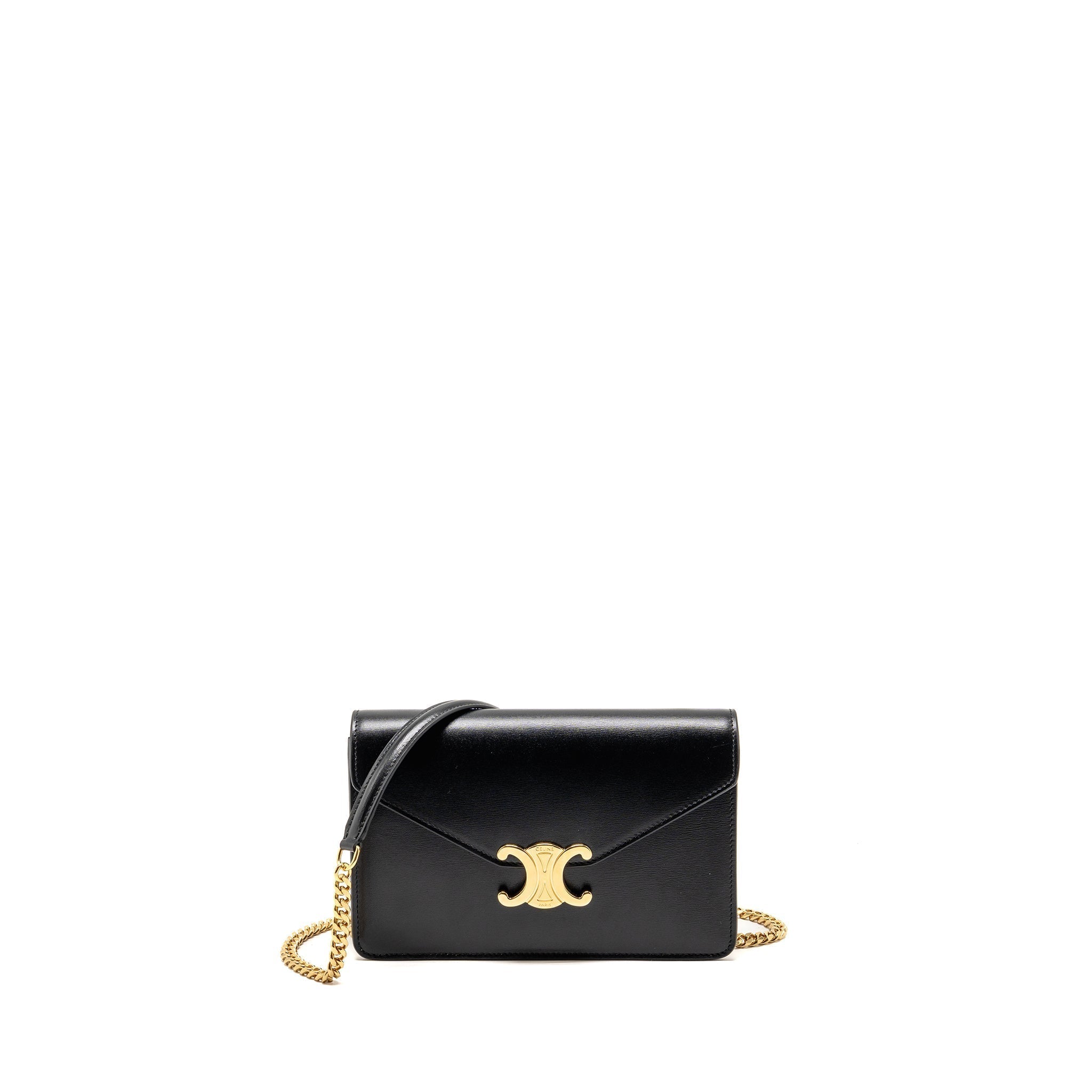 celine-wallet-on-chain-margo-calfskin-black-ghw