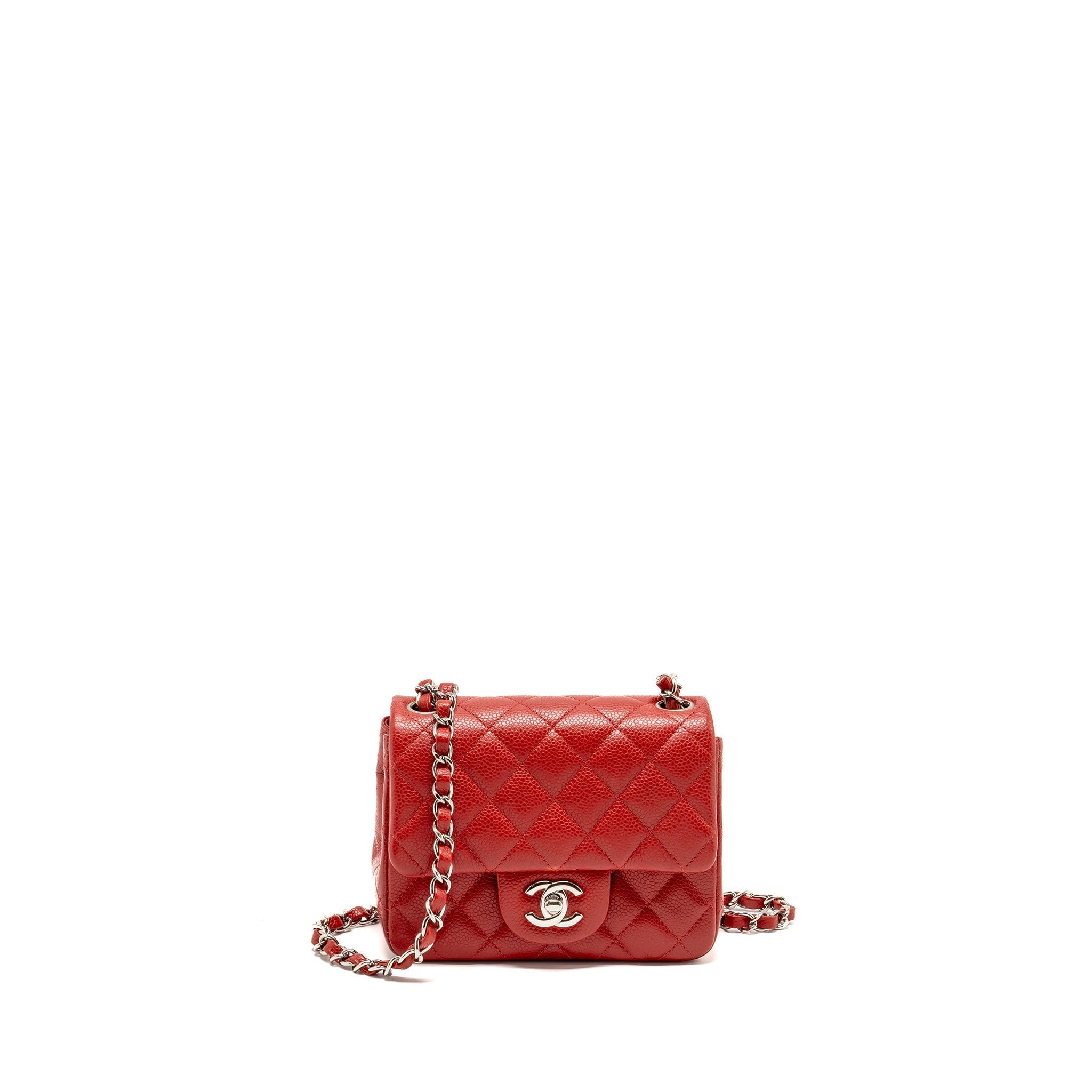 chanel-mini-square-flap-bag-caviar-red-shw