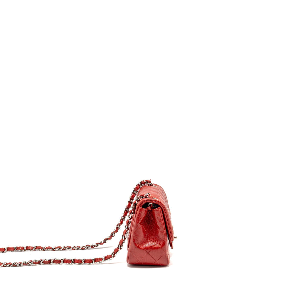 chanel-mini-square-flap-bag-caviar-red-shw