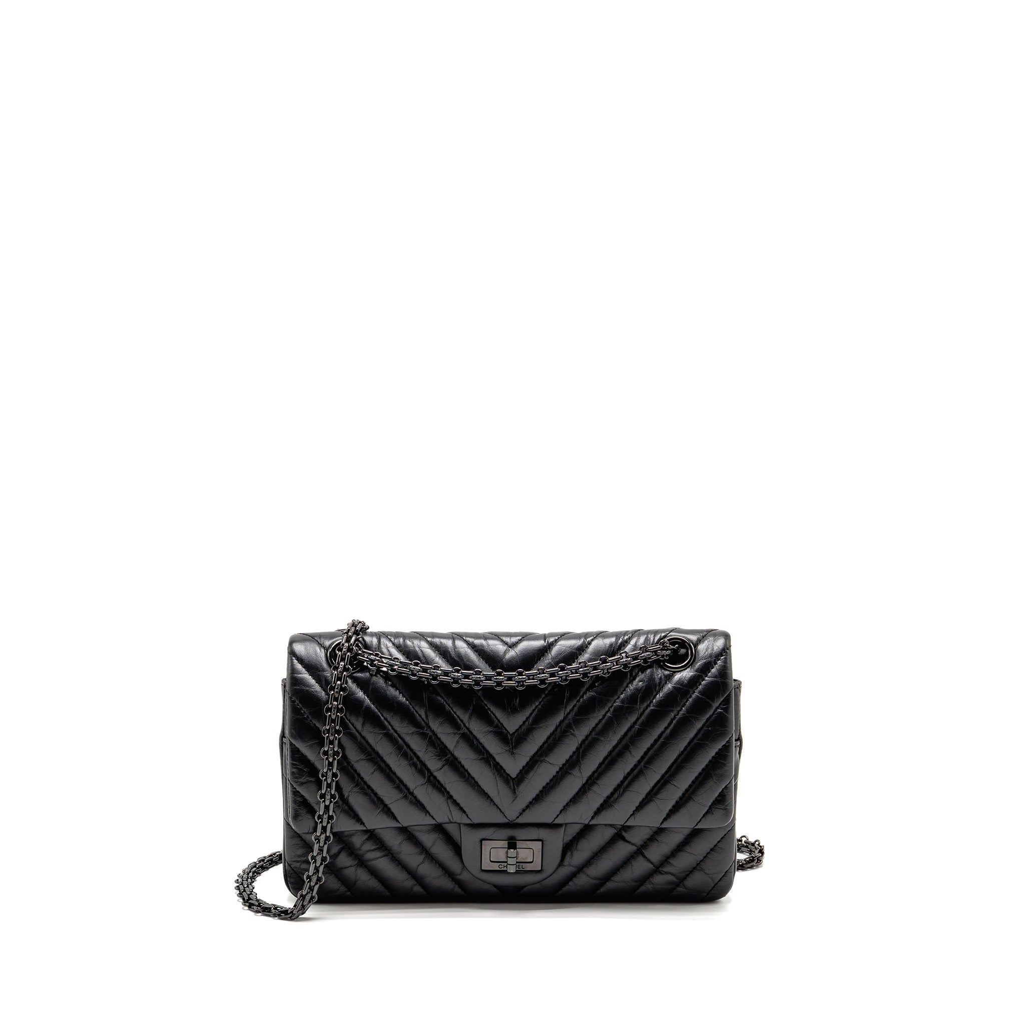chanel-small-2-55-reissue-double-flap-bag-chevron-aged-calfskin-so-black