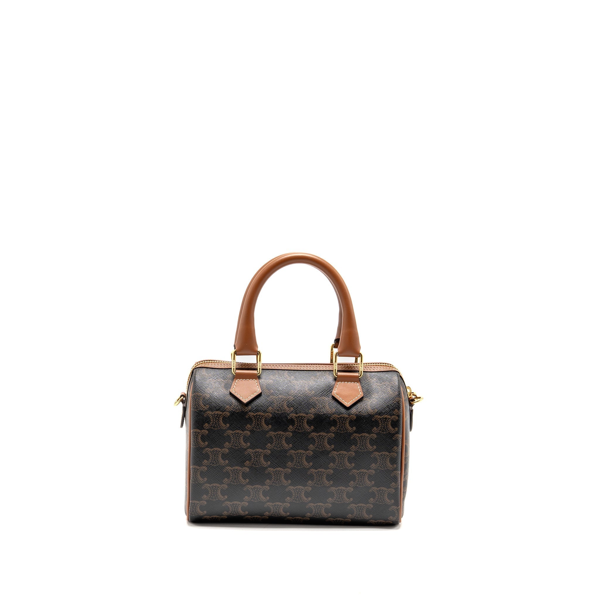 celine-small-boston-bag-triomphe-canvas-calfskin-tan-ghw-1