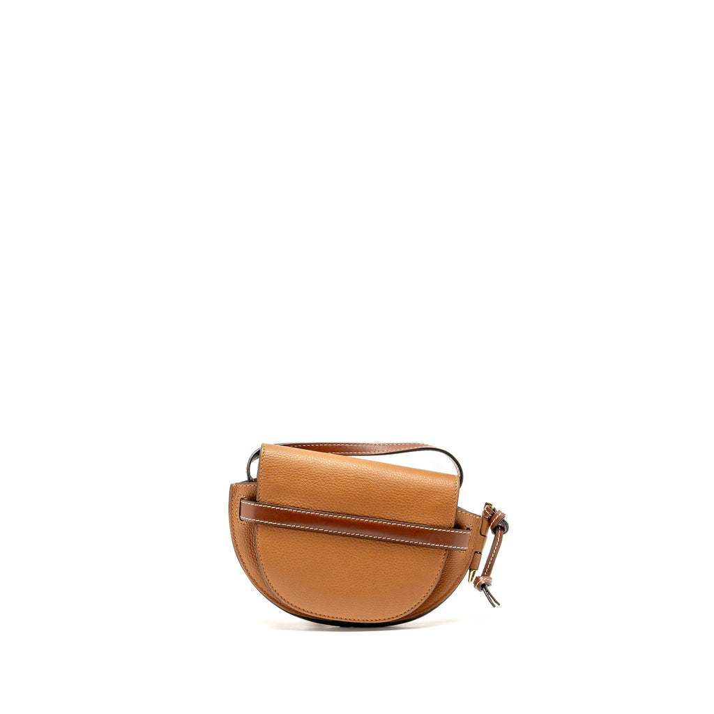 loewe-mini-gate-bag-grained-calfskin-brown-ghw-copy-1