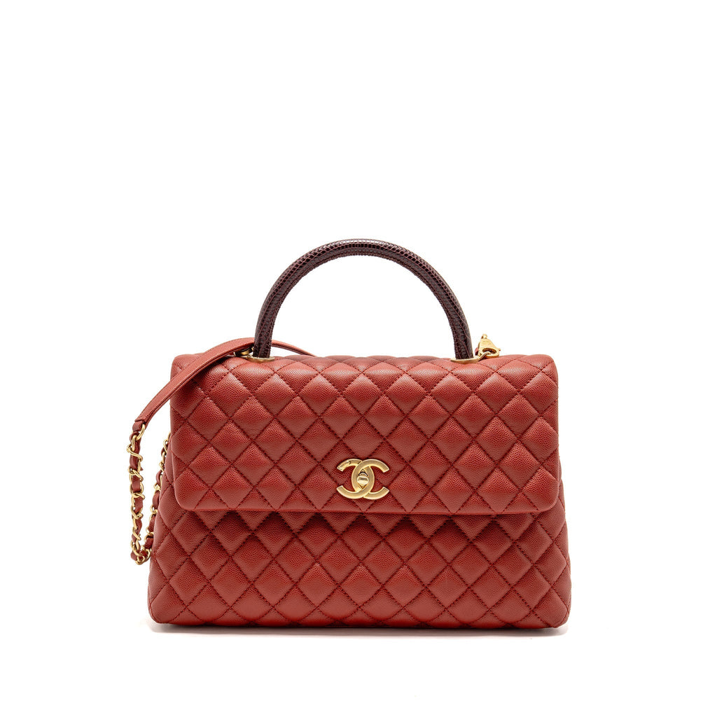 chanel-large-coco-handle-with-lizard-handle-caviar-red-ghw