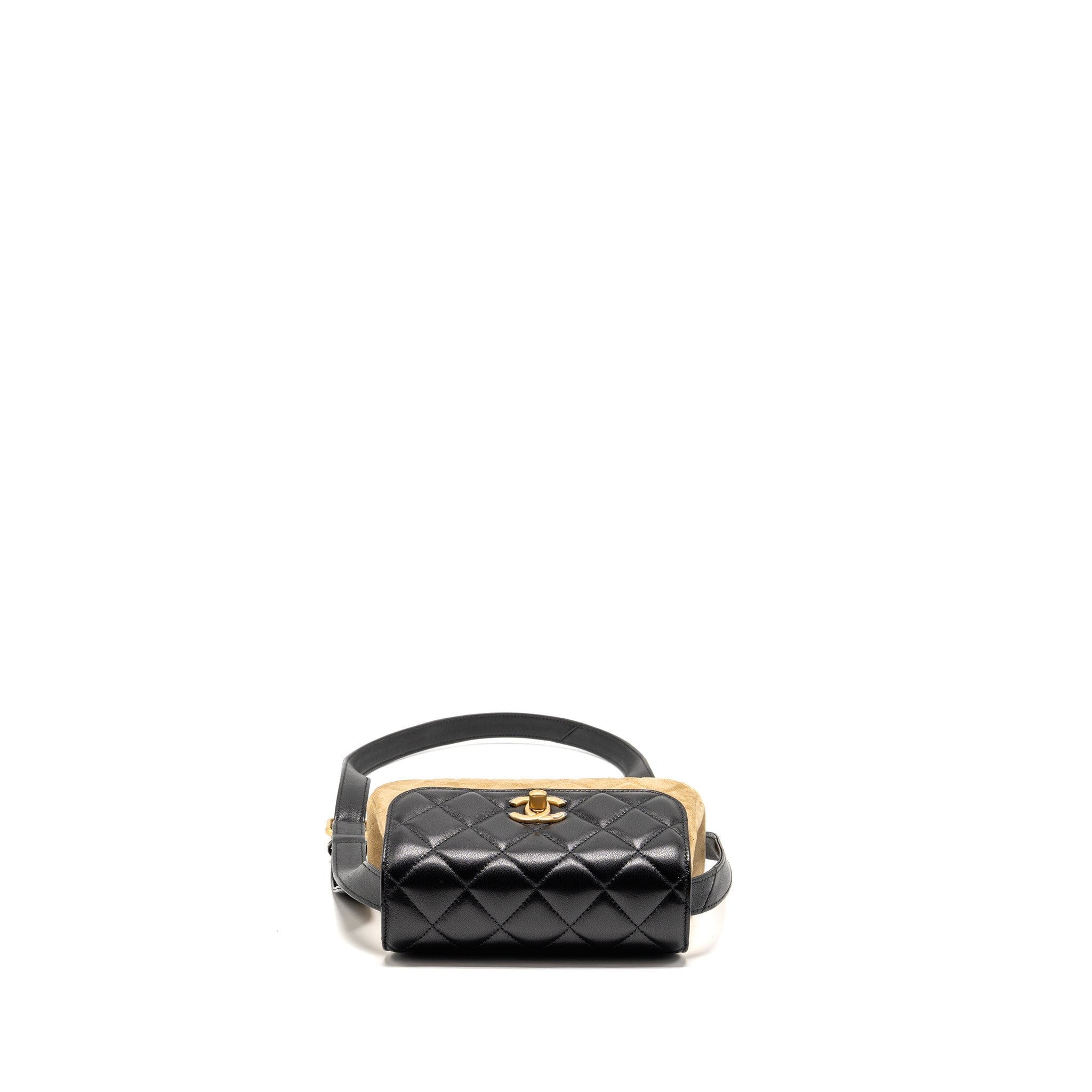 chanel-25a-suede-patchwork-mini-crossbody-bag-lambskin-brown-black-ghw-microchip-copy-1