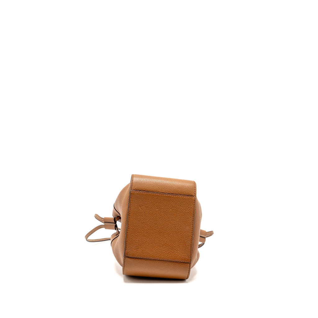 loewe-mini-hammock-drawstring-bag-grained-calfskin-tan-ghw