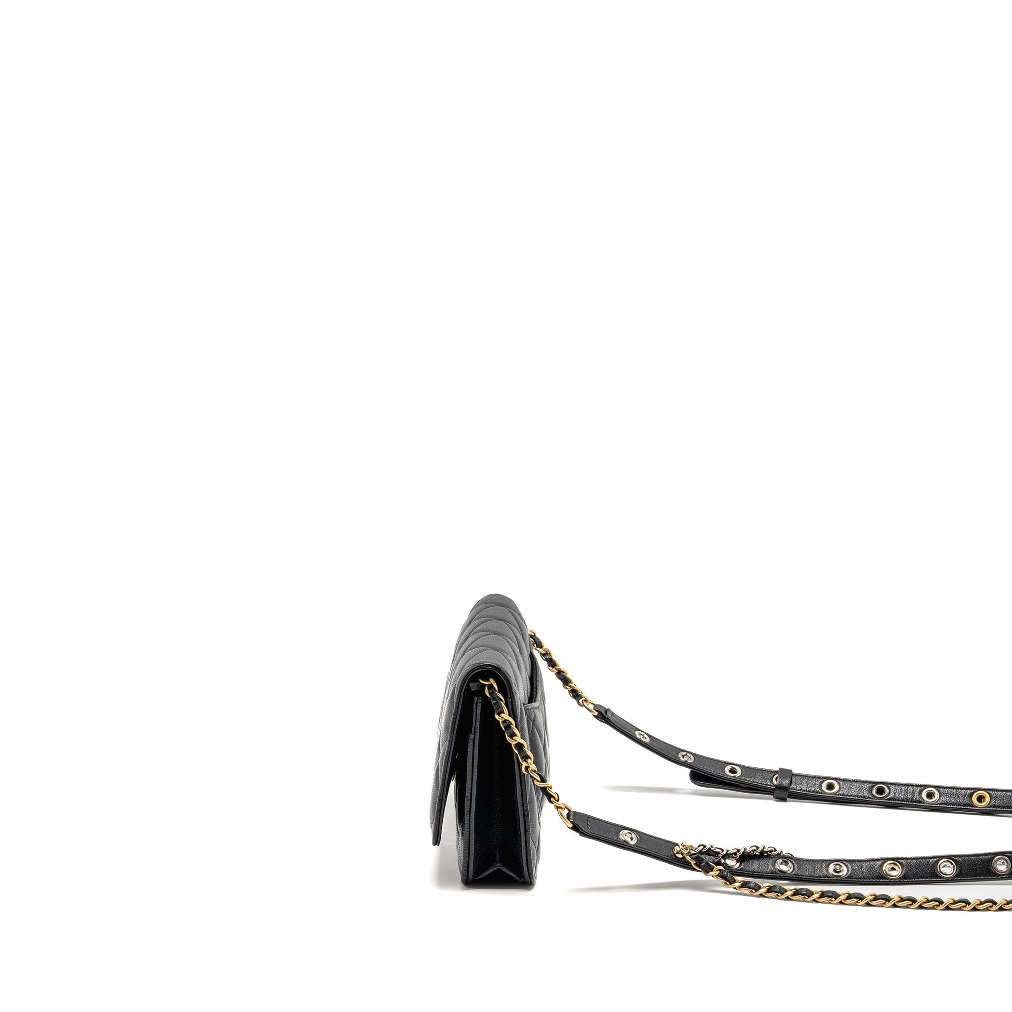 chanel-detailed-strap-wallet-on-chain-lambskin-black-with-multicolour-hardware-microchip-copy