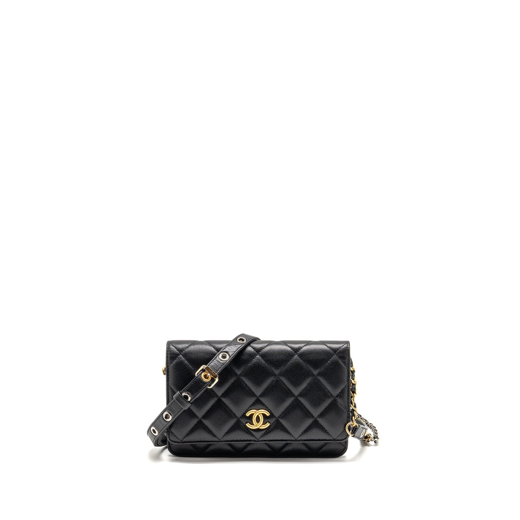 chanel-detailed-strap-wallet-on-chain-lambskin-black-with-multicolour-hardware-microchip-copy