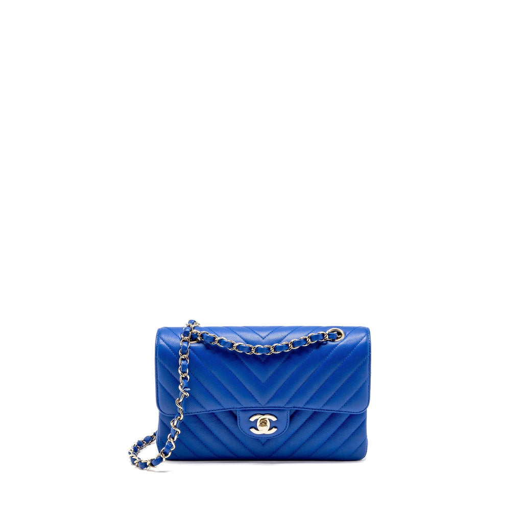 chanel-small-classic-double-flap-bag-chevron-caviar-blue-lghw