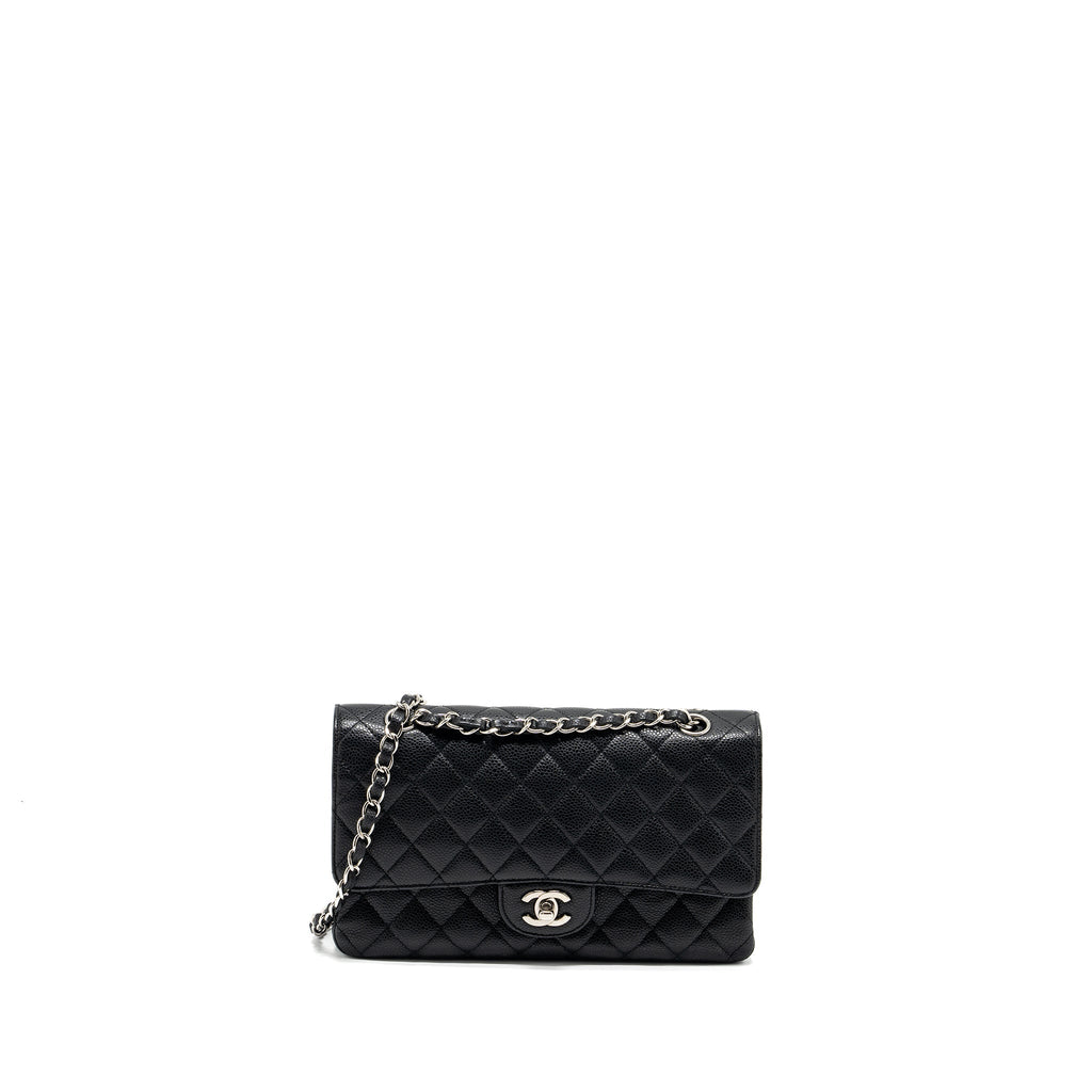 chanel-medium-classic-double-flap-bag-caviar-black-shw-5