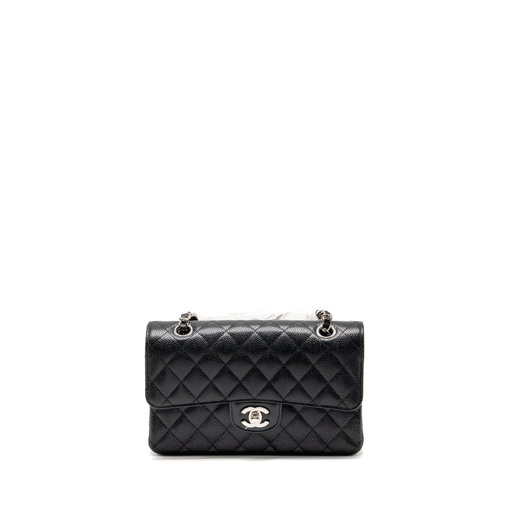 chanel-small-classic-double-flap-bag-caviar-black-shw-2
