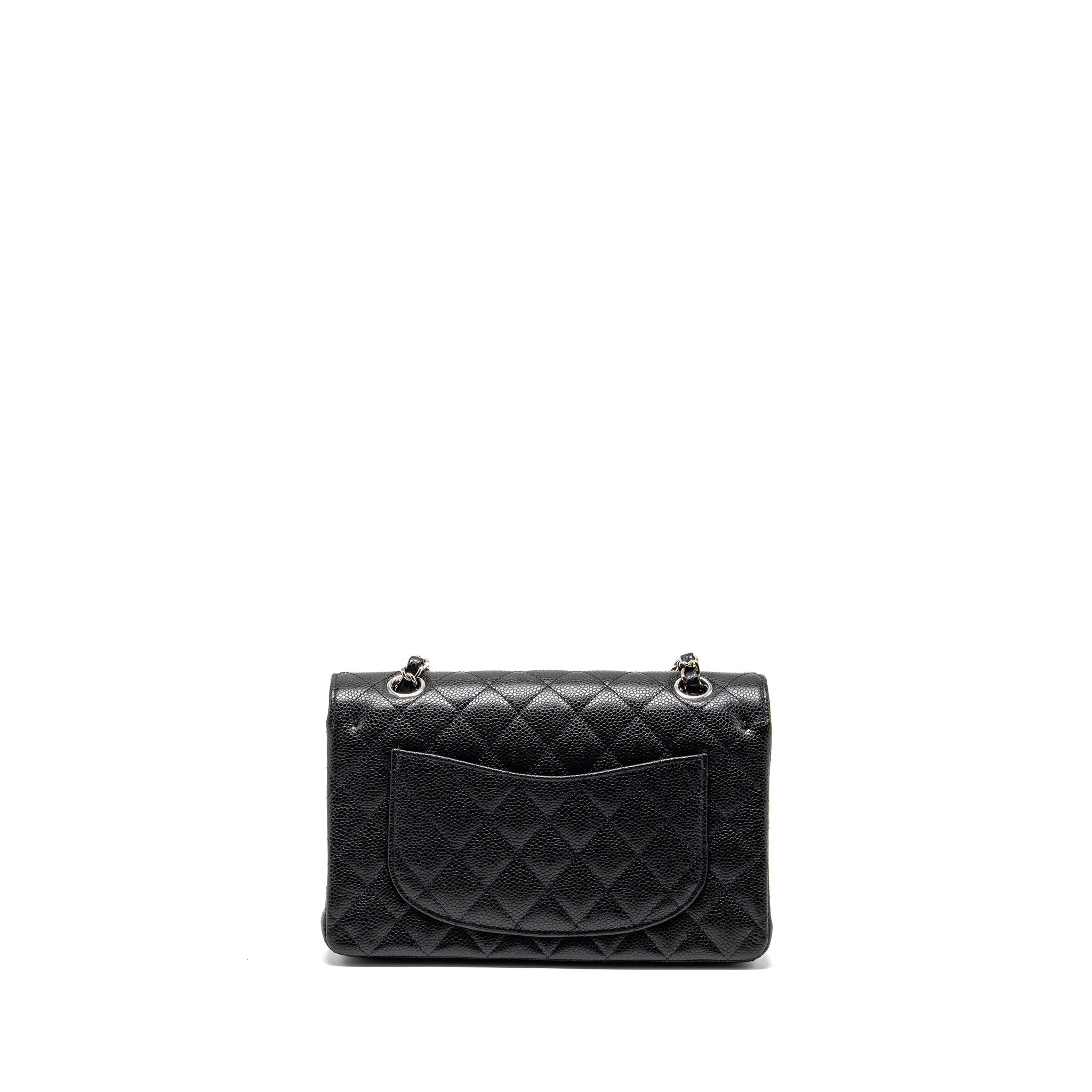 chanel-small-classic-double-flap-bag-caviar-black-shw-2