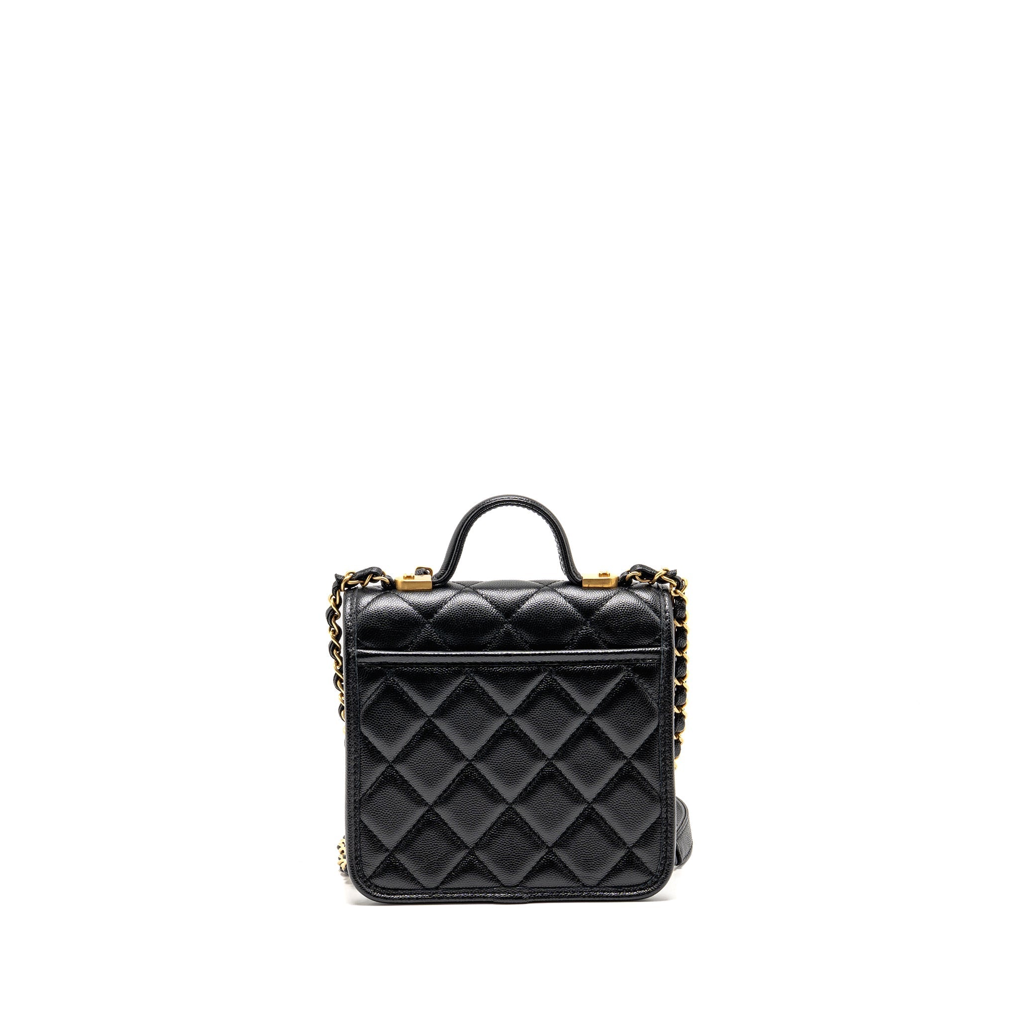 chanel-22k-mini-flap-bag-with-top-handle-shiny-grained-calfskin-black-ghw-microchip-copy