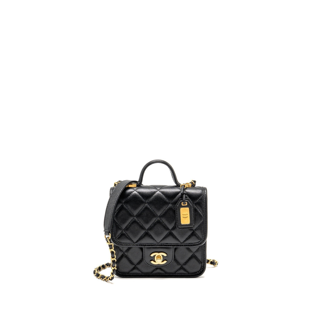 chanel-22k-mini-flap-bag-with-top-handle-shiny-grained-calfskin-black-ghw-microchip-copy