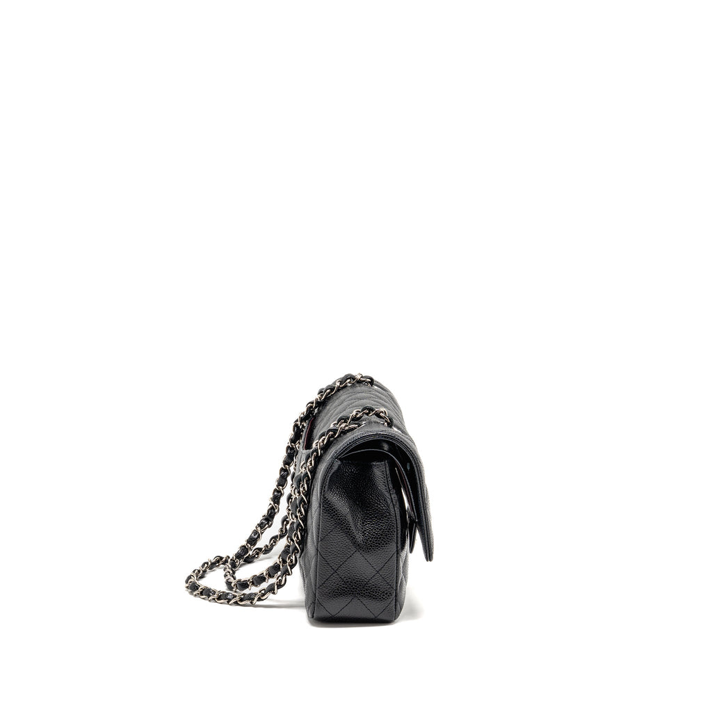 chanel-medium-classic-double-flap-bag-caviar-black-shw-12