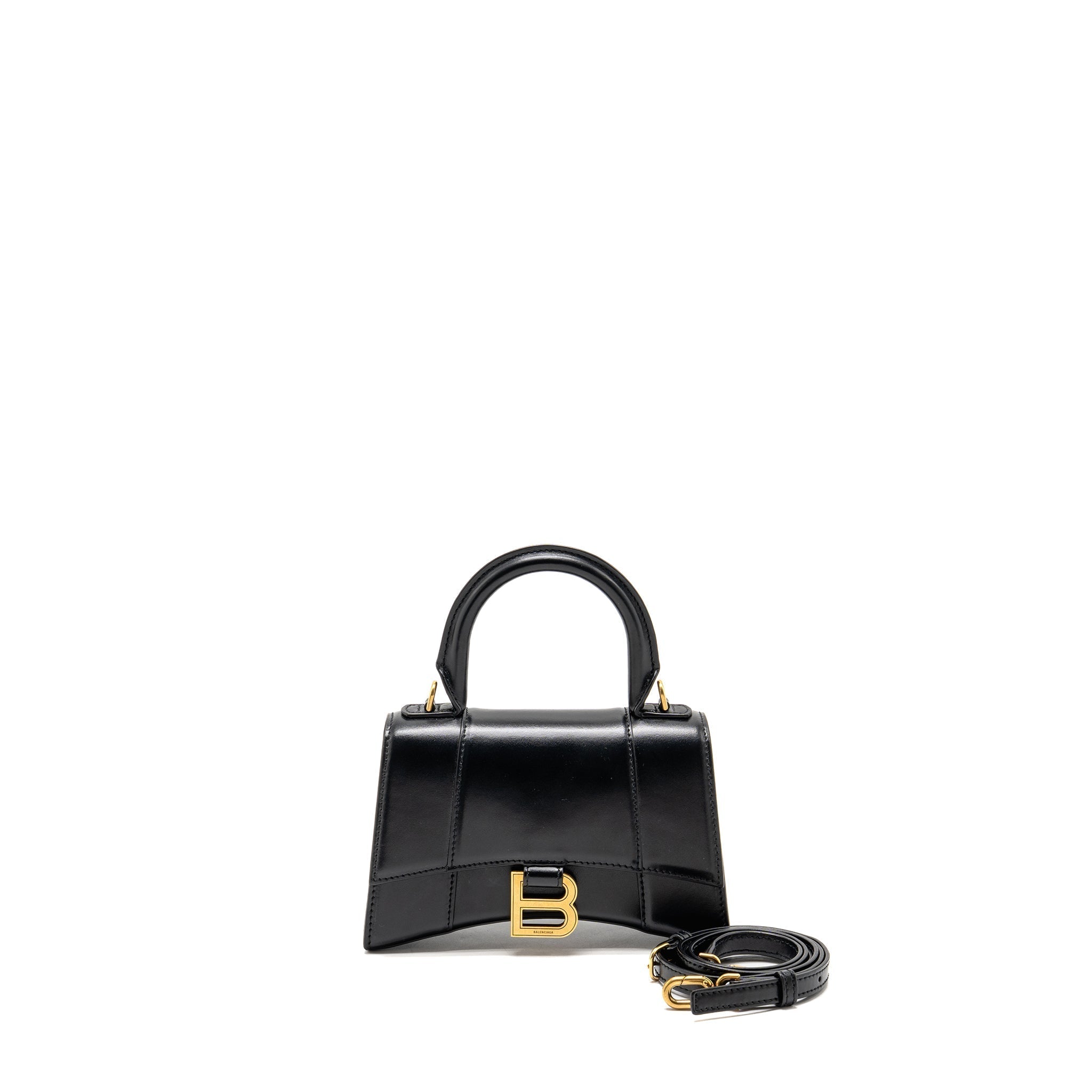 balenciaga-small-hourglass-bag-calfskin-black-ghw-1