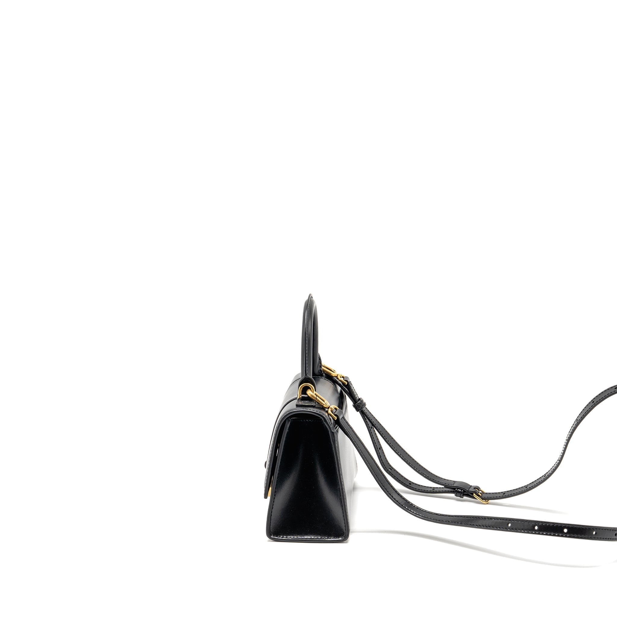 balenciaga-small-hourglass-bag-calfskin-black-ghw-1