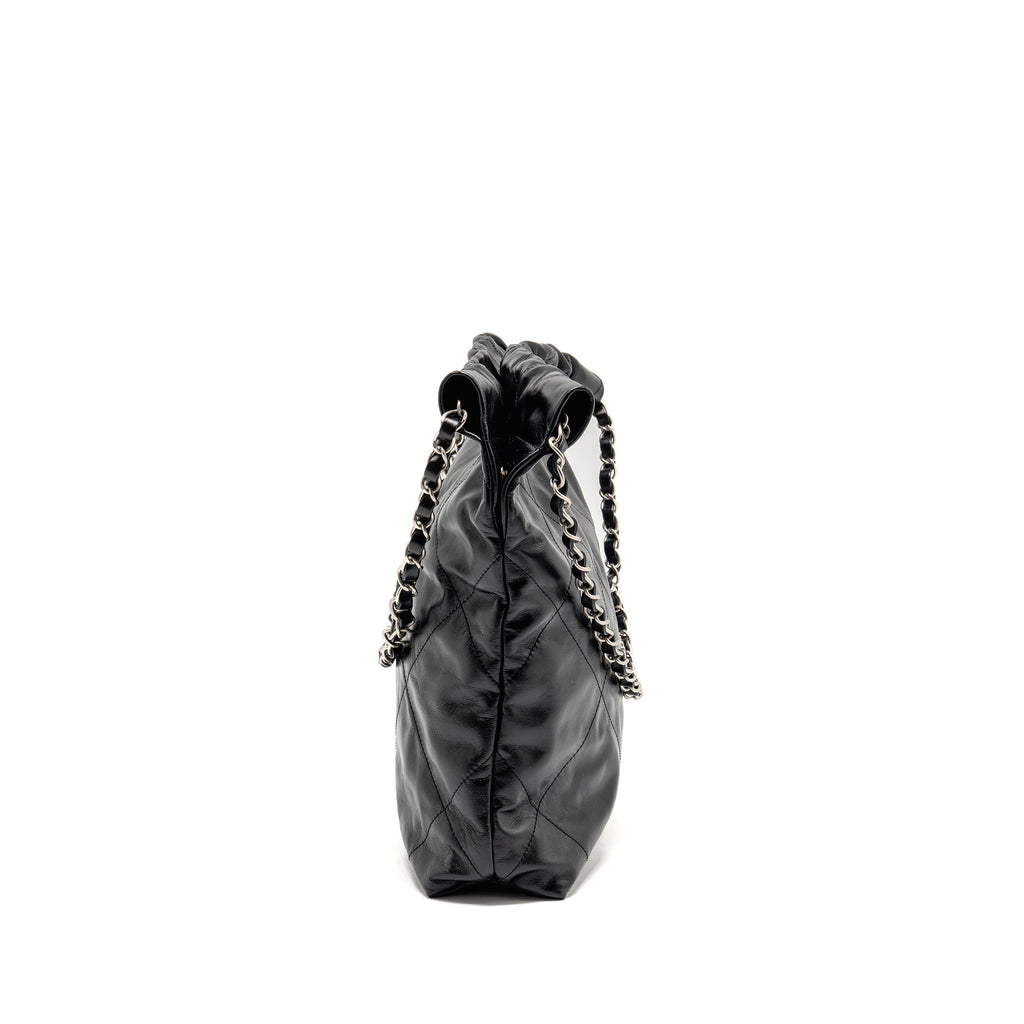 chanel-small-22-shiny-calfskin-black-shw-microchip