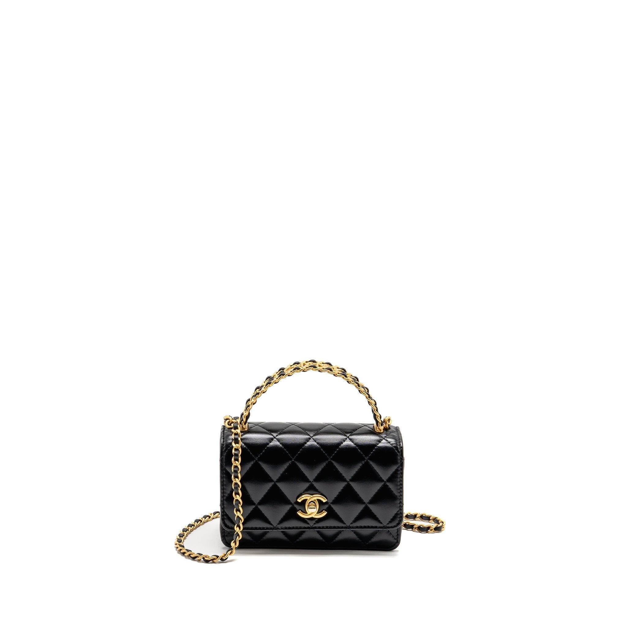 chanel-top-handle-mini-wallet-on-chain-calfskin-black-ghwmicrochip