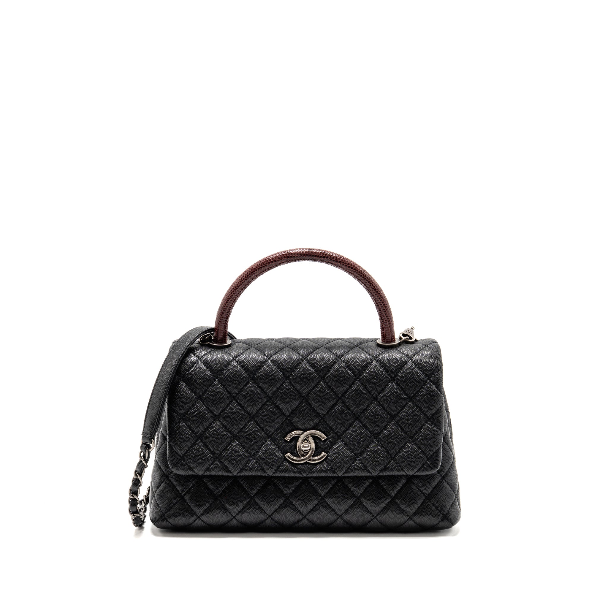 chanel-medium-coco-handle-caviar-lizard-handle-black-burgundy-ruthenium-hardware-1