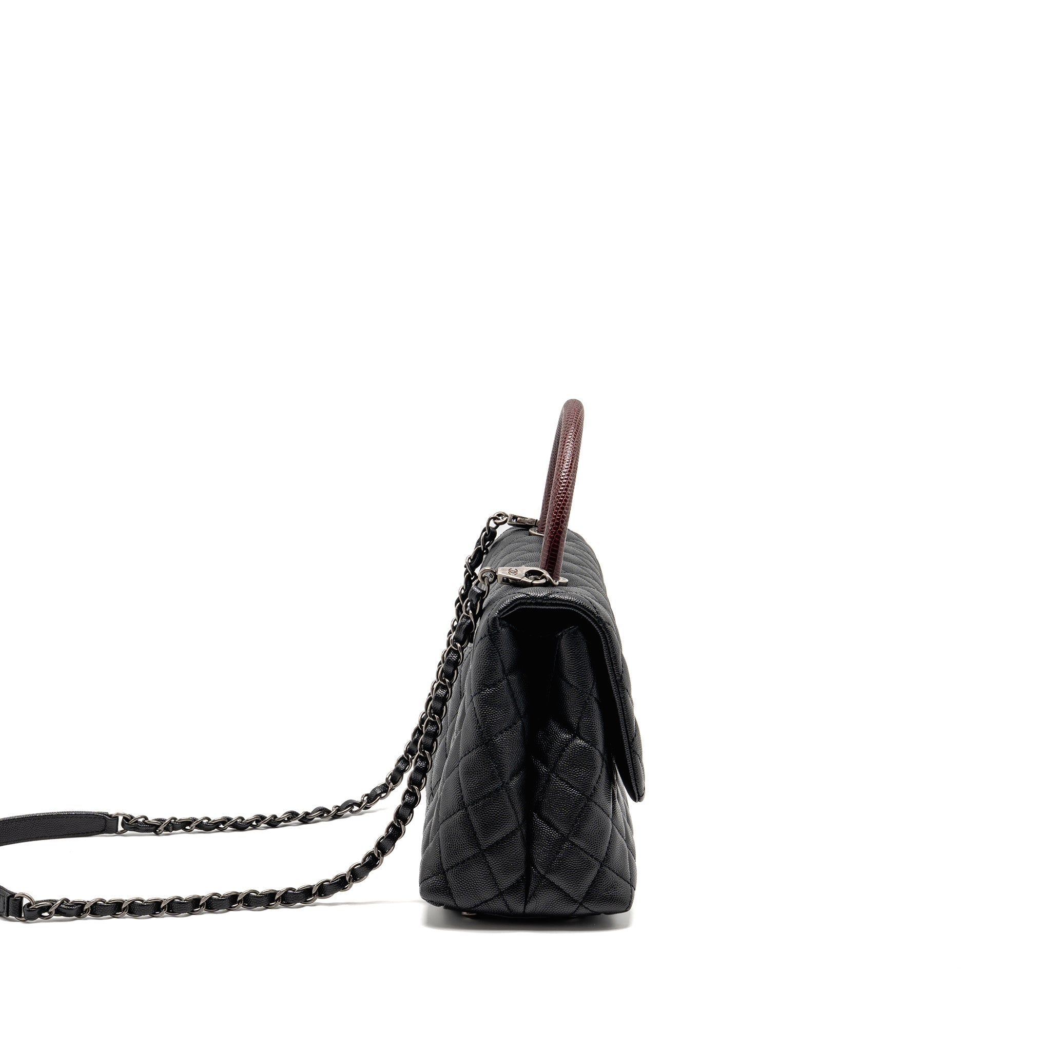 chanel-medium-coco-handle-caviar-lizard-handle-black-burgundy-ruthenium-hardware-1