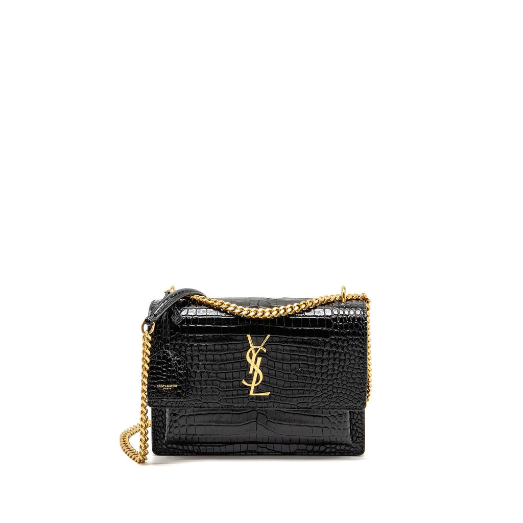 saint-laurent-ysl-sunset-medium-crocodile-embossed-calfskin-black-ghw