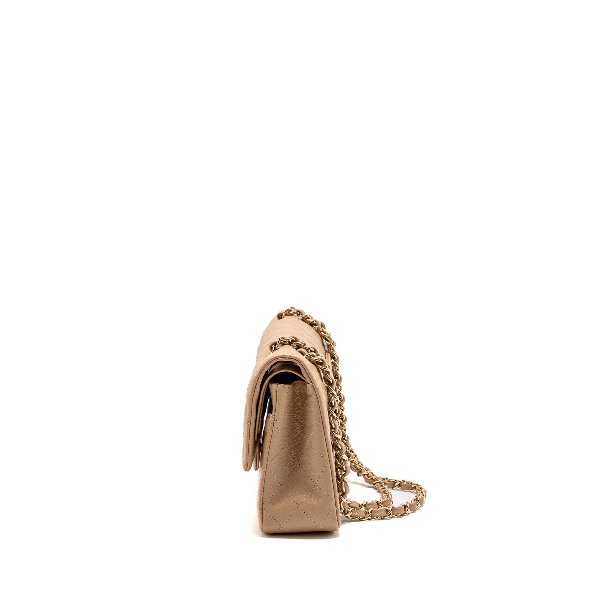 chanel-medium-classic-double-flap-bag-dark-beige-lghw
