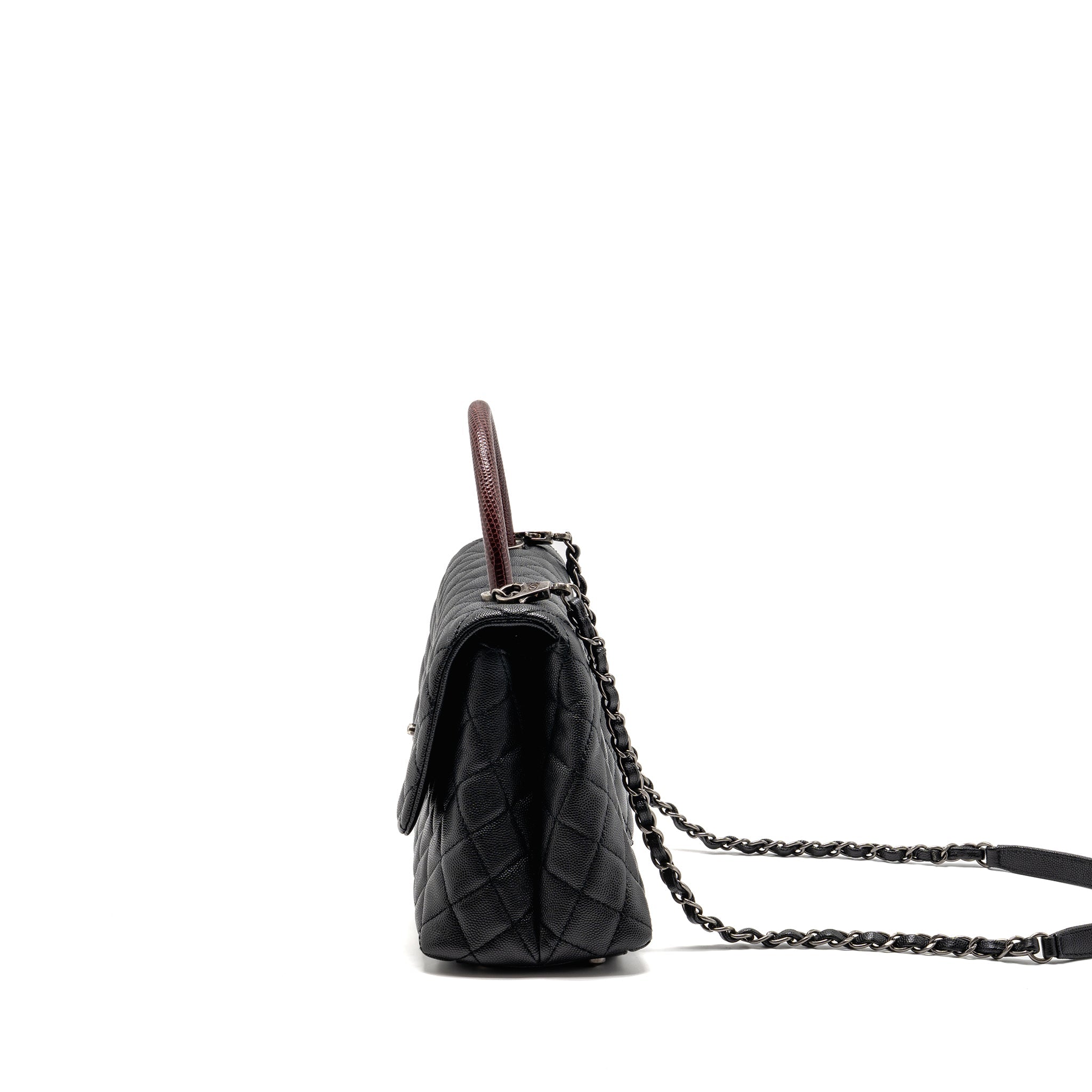 chanel-medium-coco-handle-caviar-lizard-handle-black-burgundy-ruthenium-hardware-1