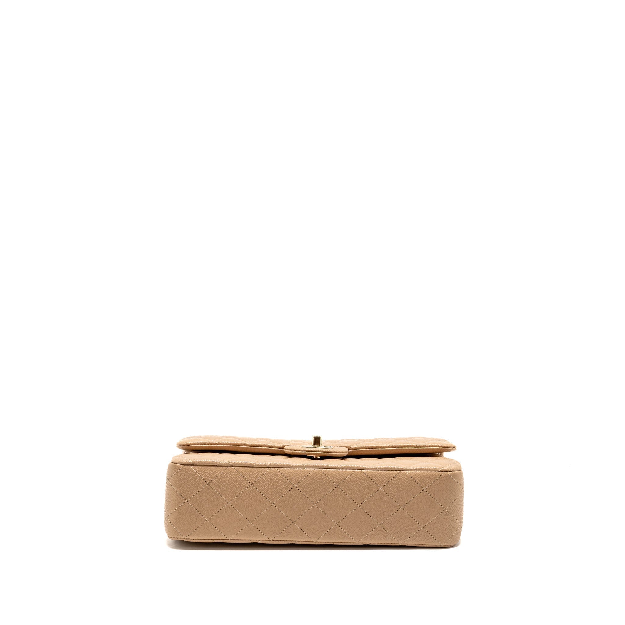 chanel-medium-classic-double-flap-bag-dark-beige-lghw