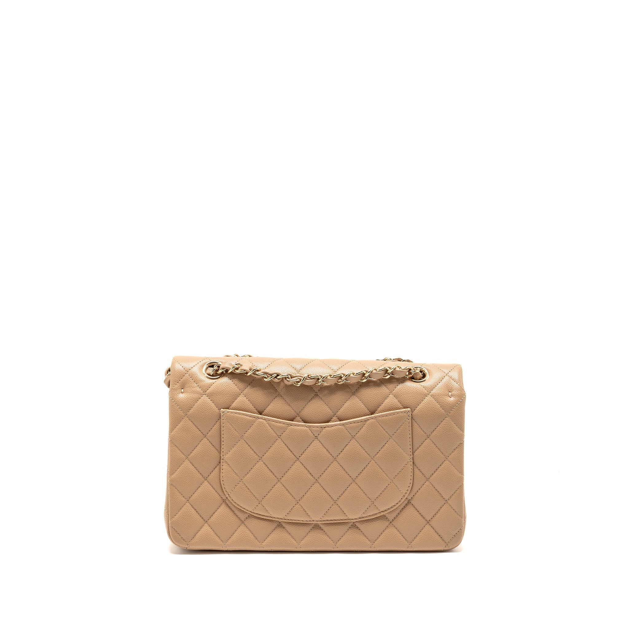 chanel-medium-classic-double-flap-bag-dark-beige-lghw
