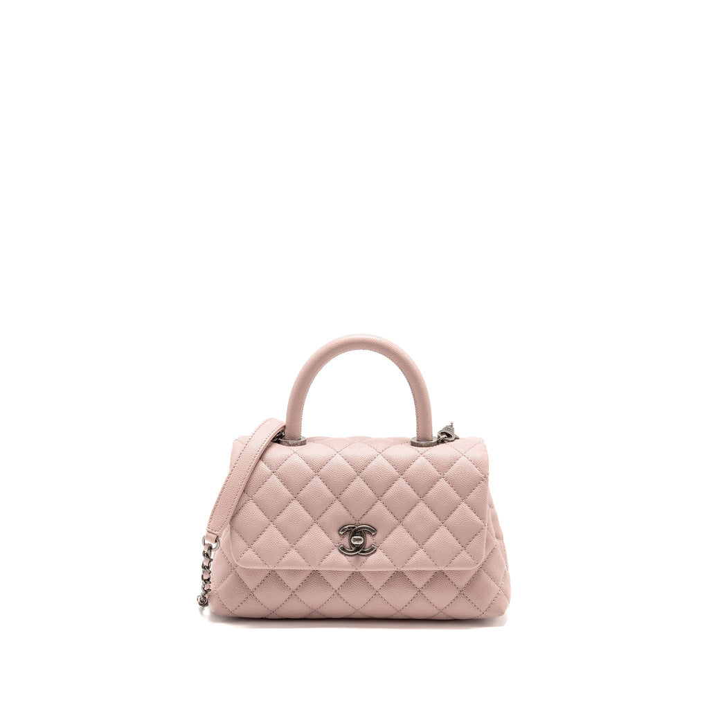 chanel-small-coco-handle-caviar-pink-ruthenium-shw