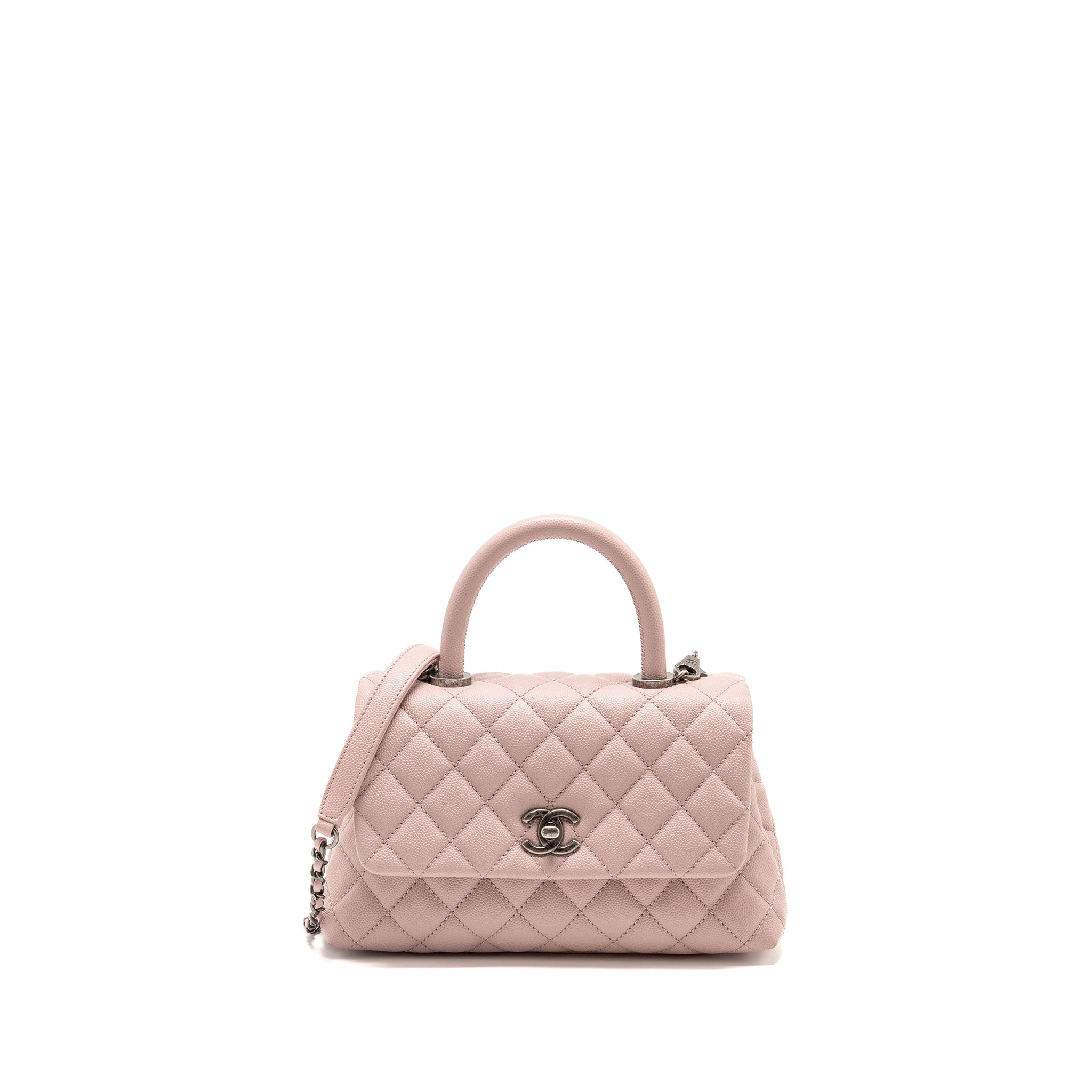 chanel-small-coco-handle-caviar-pink-ruthenium-shw