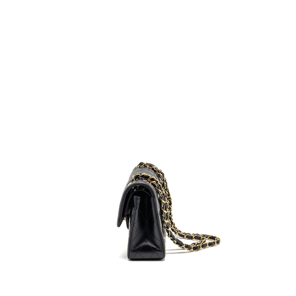 chanel-small-classic-double-flap-bag-lambskin-black-ghw-2