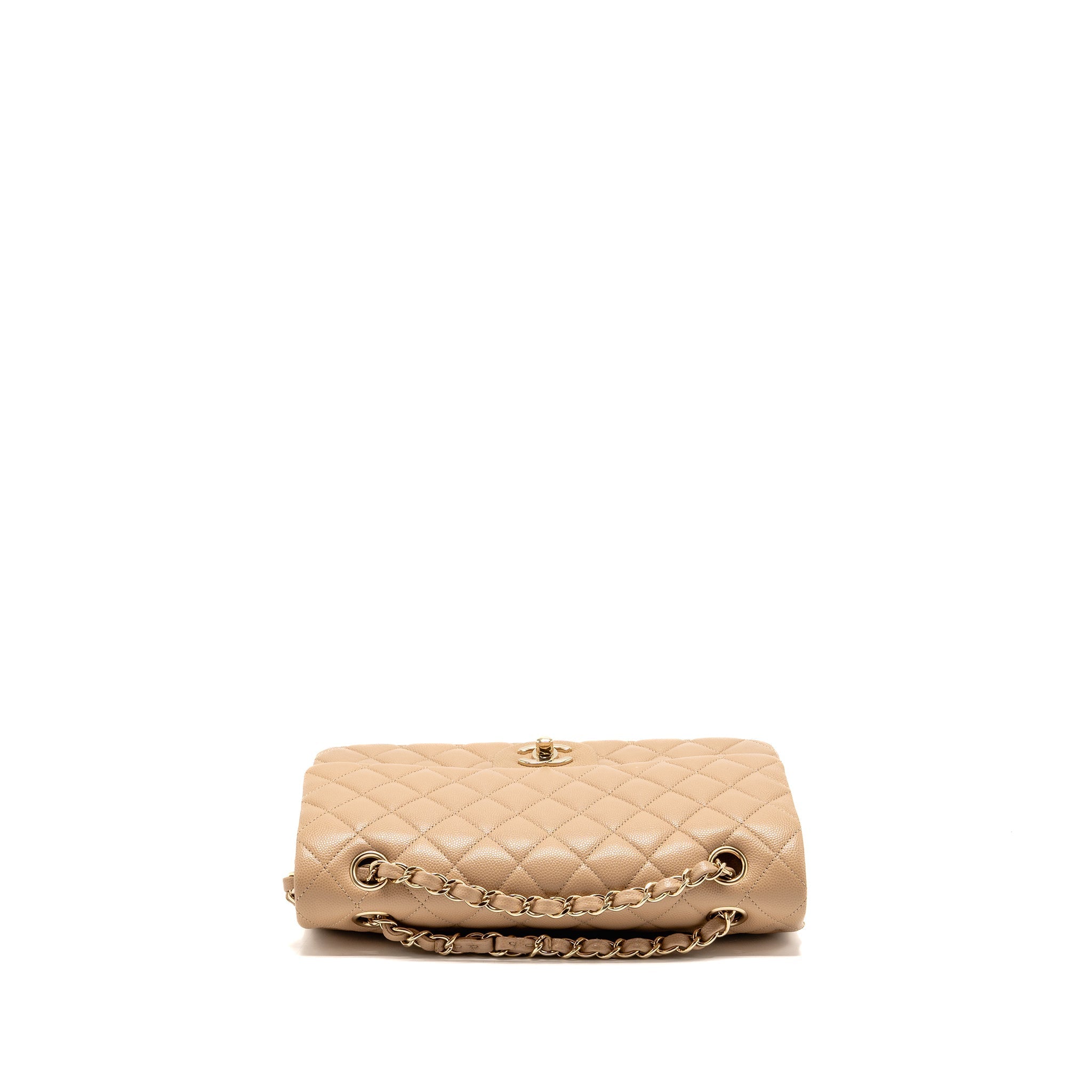 chanel-medium-classic-double-flap-bag-dark-beige-lghw