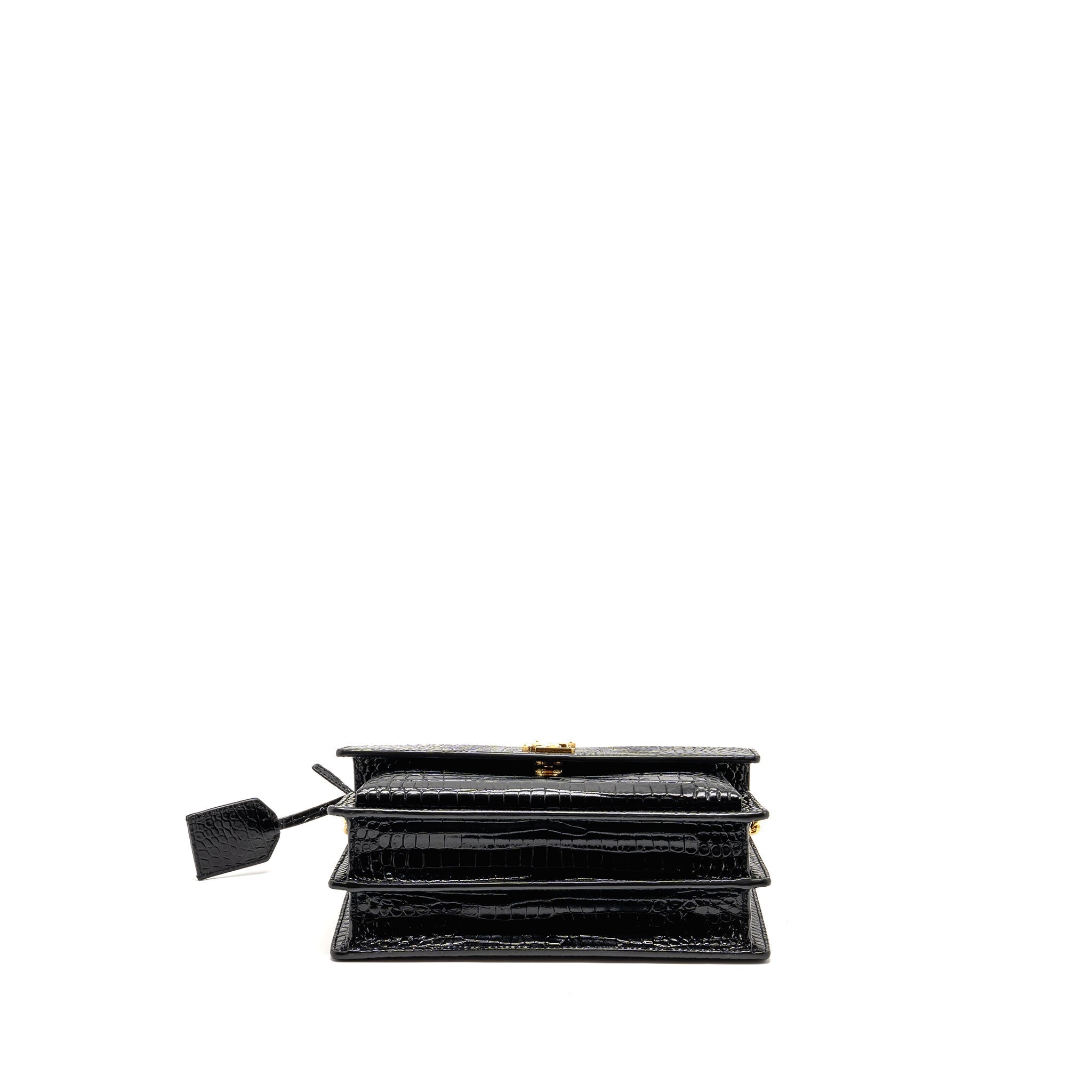 saint-laurent-ysl-sunset-medium-crocodile-embossed-calfskin-black-ghw