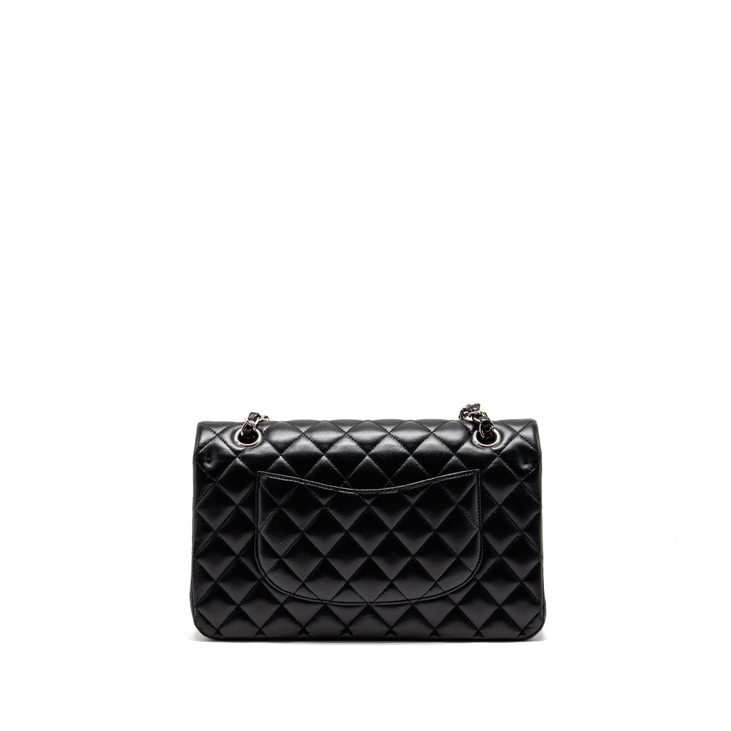 chanel-medium-classic-double-flap-bag-lambskin-black-shw-1