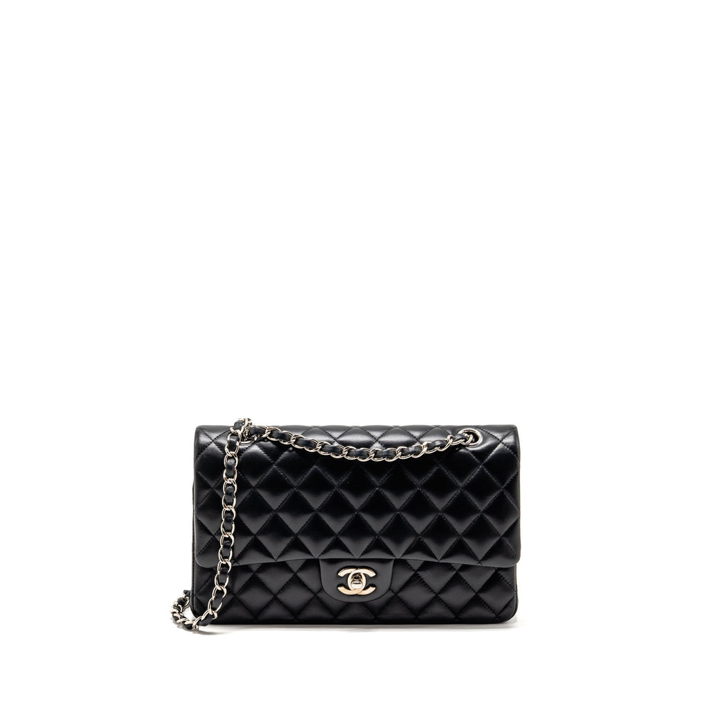 chanel-medium-classic-double-flap-bag-lambskin-black-shw-1