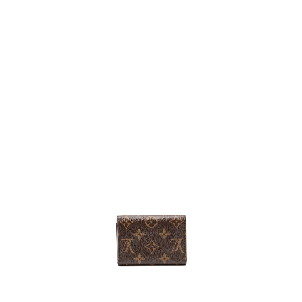 louis-vuitton-rosalie-coin-purse-monogram-canvas-fuchsia-key-pouch-damier-ebene-ghwsell-in-a-set