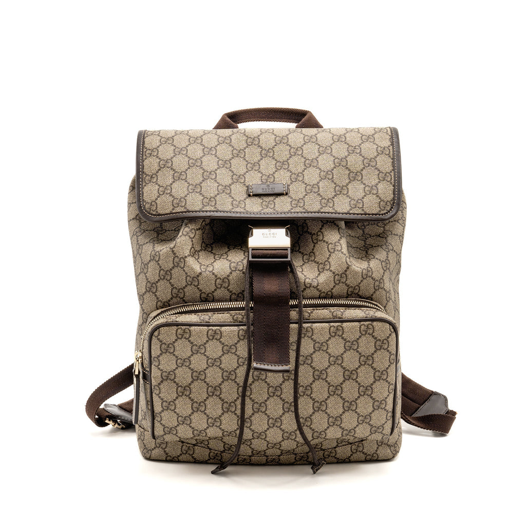 gucci-single-buckle-backpack-gg-supreme-canvas-brown-shw