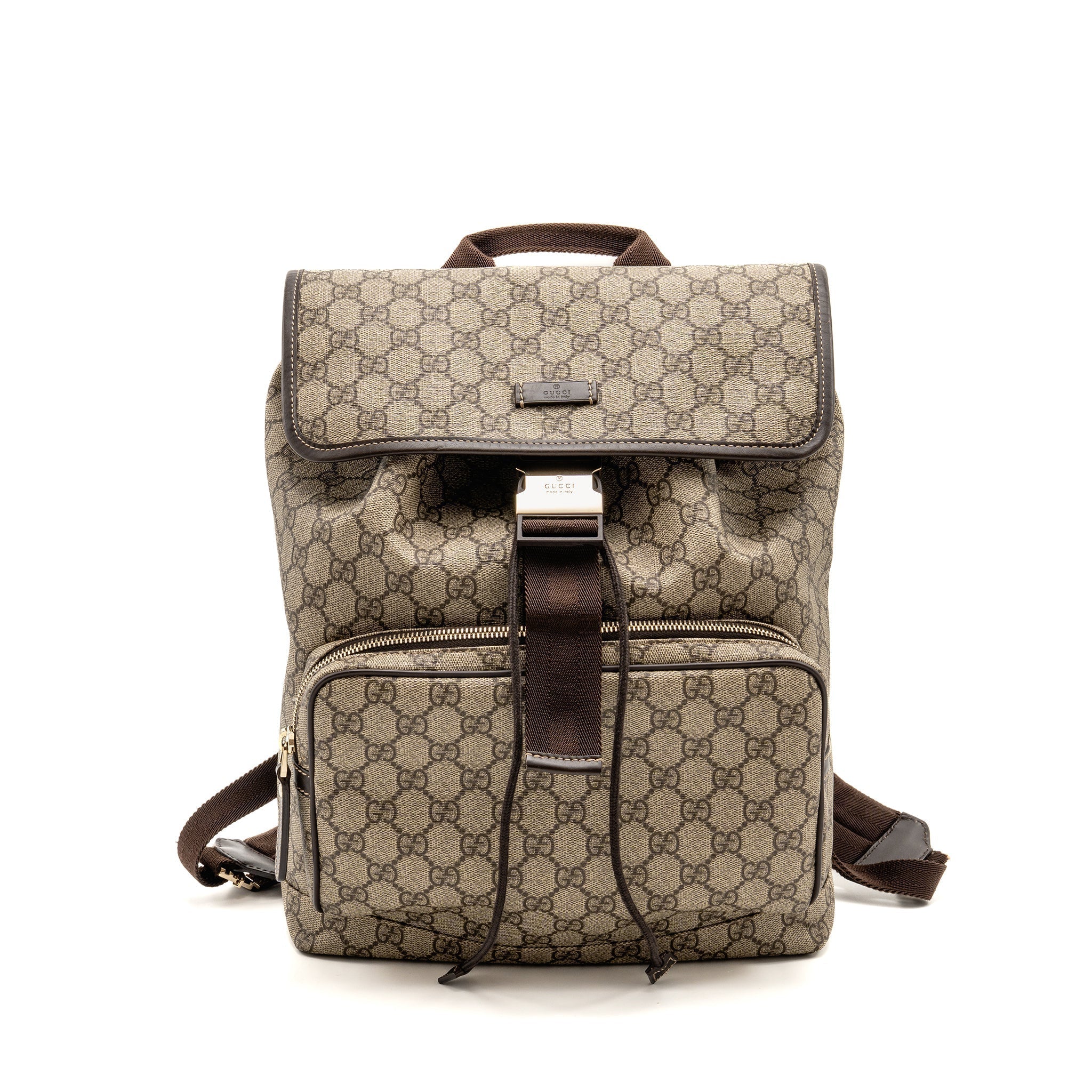 gucci-single-buckle-backpack-gg-supreme-canvas-brown-shw