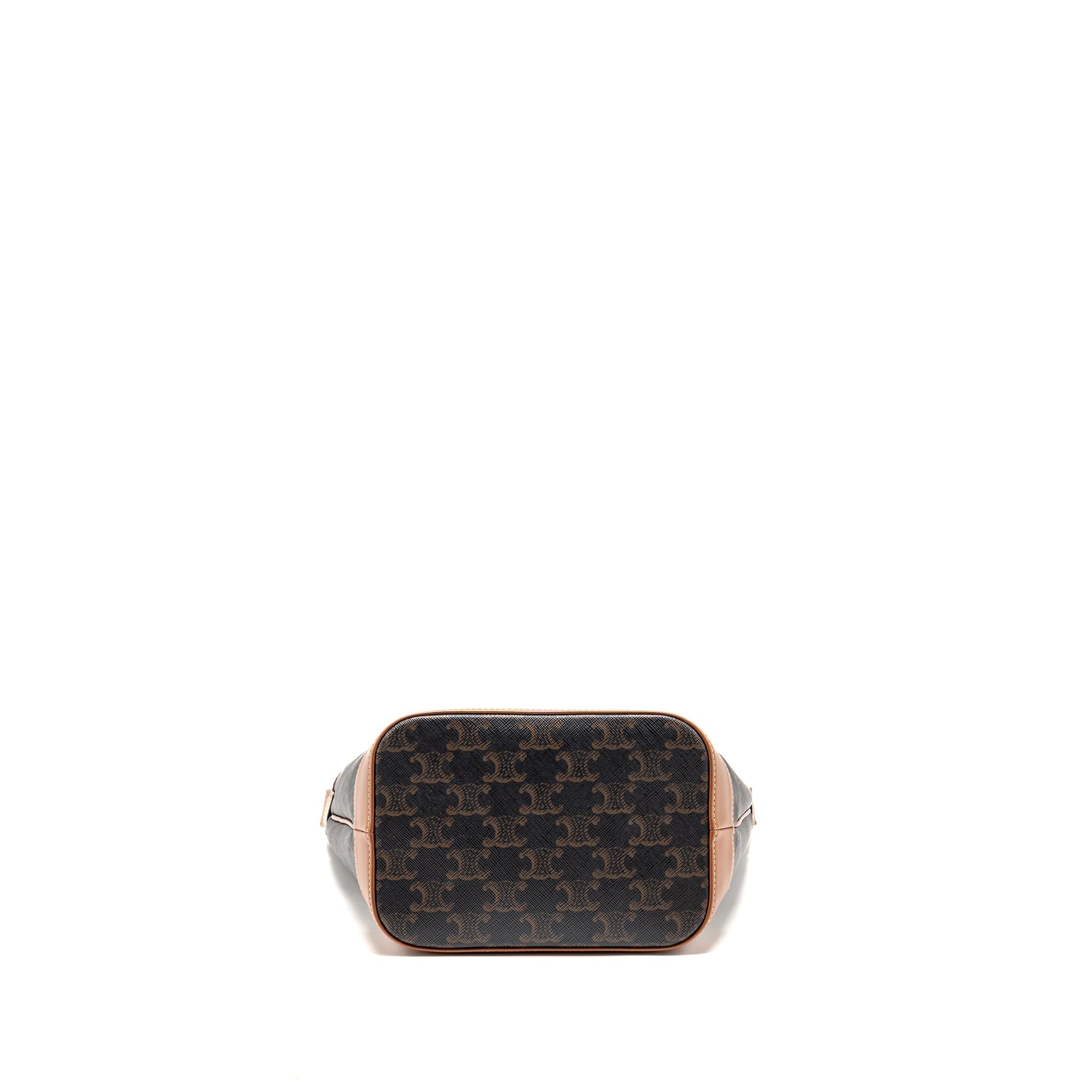 celine-small-bucket-bag-triomphe-canvas-leather-ghw-1