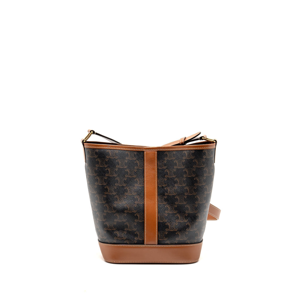 celine-small-bucket-bag-triomphe-canvas-leather-ghw-1