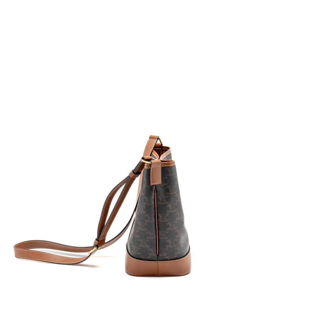 celine-small-bucket-bag-triomphe-canvas-leather-ghw-1